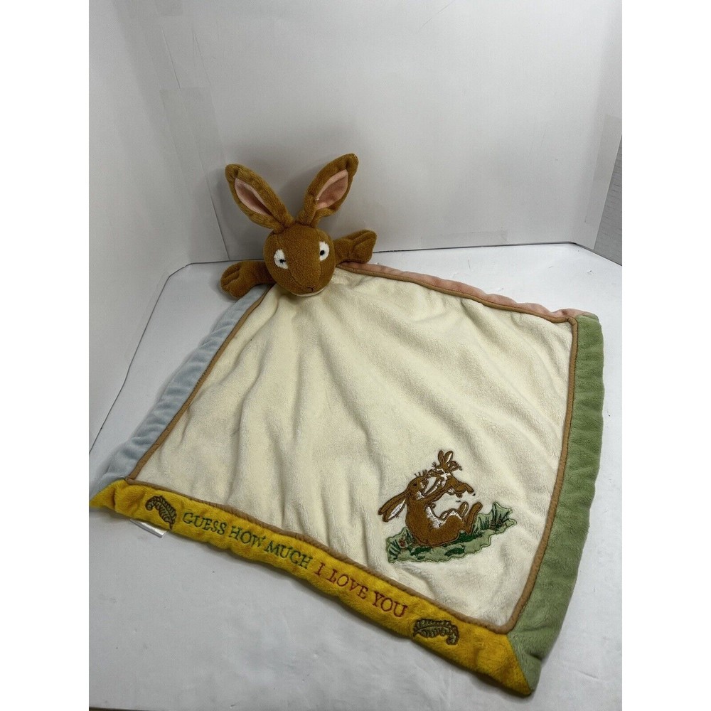 Guess How Much I Love You Bunny Baby Security Lovey Rabbit Kids Embroidery 15"